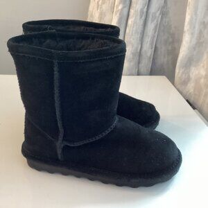 Bear Paw, Kids', Elle Boots, Black, Size 13, Wool Lining, Suede Upper, 7 in Tall
